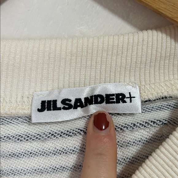 JIL SANDER PLUS LONG SLEEVE STRIPED BACK LOGO T-SHIRT medium - Picture 5 of 12